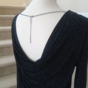 Michael Kors Black Top with Greecian-style Back
